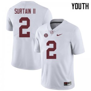 NCAA Youth Alabama Crimson Tide #2 Patrick Surtain II Stitched College 2018 Nike Authentic White Football Jersey RQ17O86HT